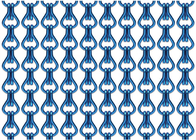 Μπλε χρώμα κουρτινών οθόνης πλέγματος καλωδίων διακοσμήσεων συνδέσεων αλυσίδων κραμάτων αργιλίου