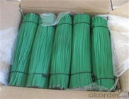 Πράσινο PVC επικαλυμμένο κομμένο ίσιο σύρμα μήκους 250 mm