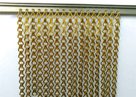 Χρυσό πλέγμα καλωδίων αργιλίου διακοσμητικό 3m κουρτίνα μυγών αλυσίδων μετάλλων πλάτους