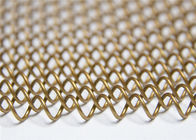 Χρυσό εύκαμπτο μέταλλο 8x8mm συνδέσεων αλυσίδων διακοσμητικές κουρτίνες πλέγματος καλωδίων