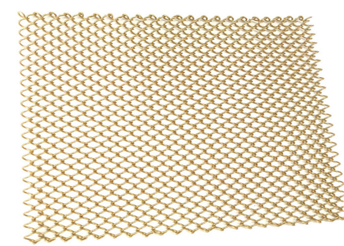 Διαιρέτης δωματίων πλέγματος μετάλλων χρώματος ορείχαλκου 2mm διακοσμητικό πλέγμα καλωδίων