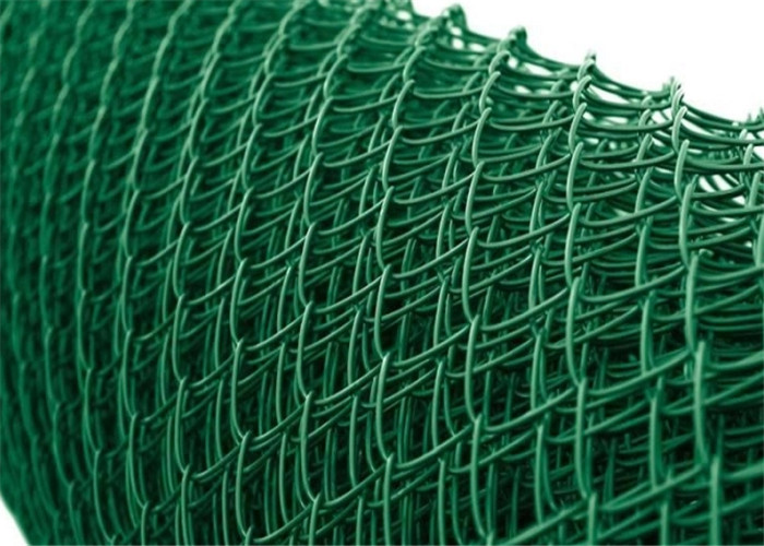 Εμπόδιο ασφάλειας 2x15m 2.5mm πράσινος βινυλίου ντυμένος φράκτης συνδέσεων αλυσίδων