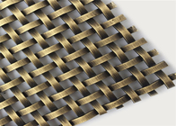22mm χαλκού το τετραγωνικό πλέγμα καλωδίων τρυπών διακοσμητικό πτύχωσε το υφαμένο μέταλλο