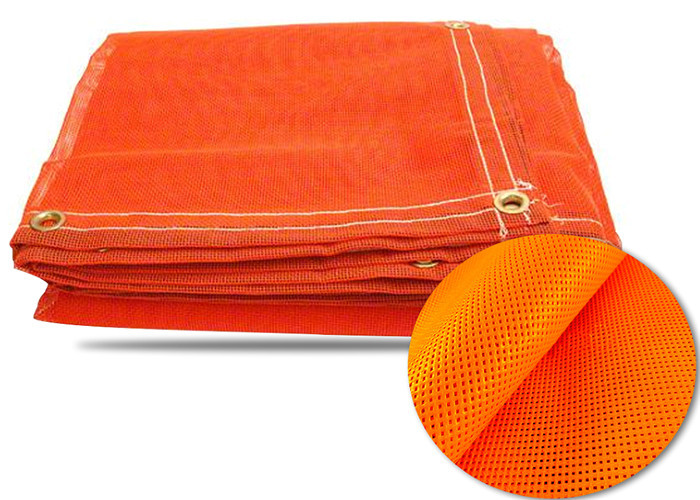 18x18 πλέγμα ικριωμάτων που πιάνει την πορτοκαλιά αλεξίπυρη ντυμένη PVC προστασία κατασκευής