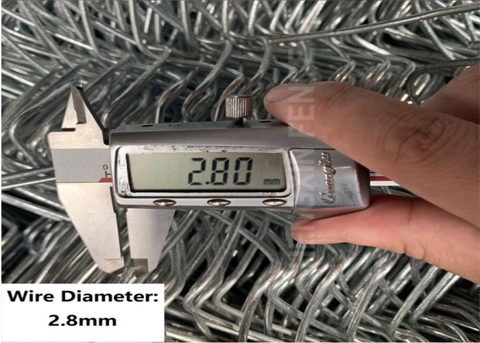2.8mm Διαμέτρου Διαμαντένιος Αλυσίδα Σύνδεσμος Φράχτης 8 πόδια ύψος Ζυγισμένο